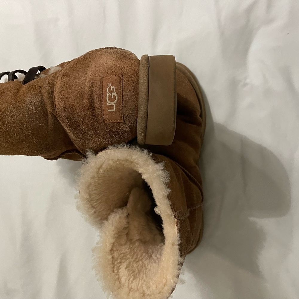 UGG Tan Shearling-Lined Winter Boots - Picture 2 of 7